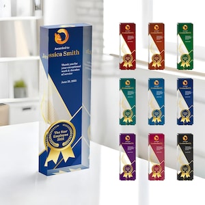 Personalized Award Plaque Trophy Award, Corporate Trophy Award Plaque, Company Anniversary Employee Awards Ceremony, Recognition Trophy