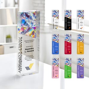 Personalized Award Plaque Trophy Award, Corporate Trophy Award, Company Anniversary Employee Awards Ceremony, Recognition Trophy