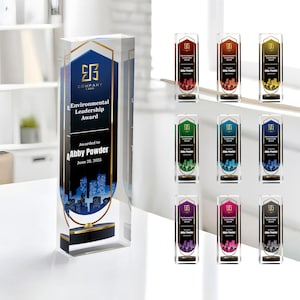 Personalized Award Plaque Trophy Award, Corporate Trophy Award, Company Anniversary Employee Awards Ceremony, Recognition Trophy Plaque