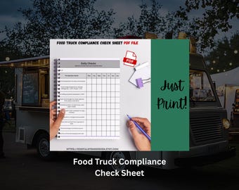 Food Truck Compliance Form for Daily Checks To Help You Stay Organized