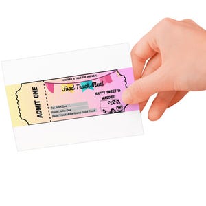Custom Food Truck Meal Vouchers | Printable Event Tickets | DIY Canva Download