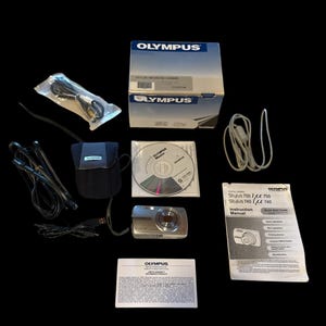 Olympus Stylus 740 Compact Digital Camera 7.1MP 5x Zoom Silver w/Box.  Tested