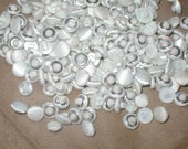 HUGE Lot of White Ivory Covered Bridal Buttons