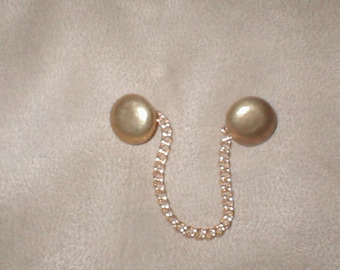 Vintage 1950's gold Sweater Guard Chain