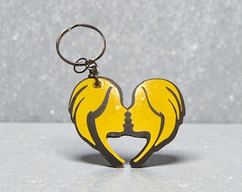 Gemini Zodiac Keychain, Personalized Astrology Charm
