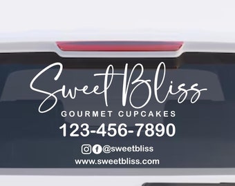 Window Decal-Car Business Decal-Car Decal-Business Advertising-Business Marketing-Small Business- Custom Decal-Truck Decal-Business Decals