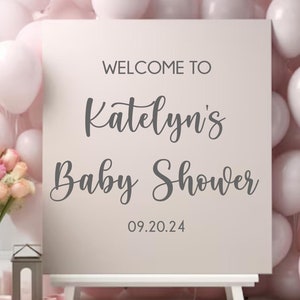 Baby Shower Welcome -Vinyl Decal- Personalized Baby Shower Entrance- I Do- DIY- Sign Making-