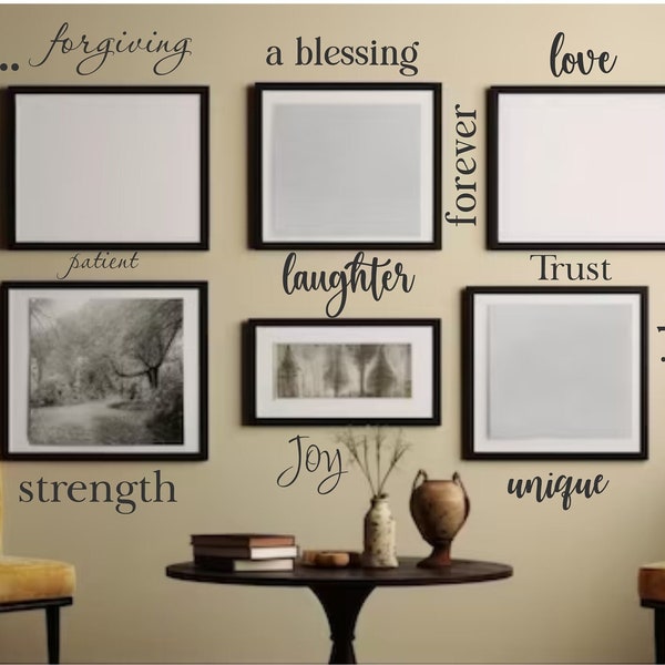 Family Is -Vinyl Wall Decal- Picture Wall Words- Blessings- Love- Collage Wall- Photo Wall Words- Vinyl Words for Wall