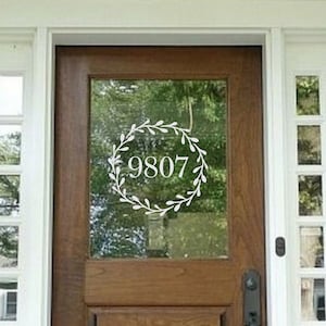 Front Door Address Decal -Vinyl Decal-Personalized Storm Door Decal-Family Monogram-Milk Can Décor-Custom Family Wall Vinyl Decal- Address