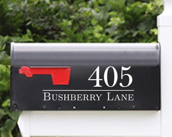 Mailbox Numbers Personalized Street Address Vinyl Decal - Street Name - Custom Decorative Numbering - House Number Decal- Housewarming Gift