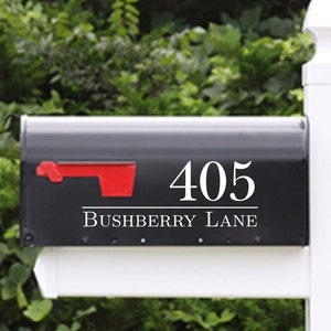 Mailbox Numbers Personalized Street Address Vinyl Decal - Street Name - Custom Decorative Numbering - House Number Decal- Housewarming Gift