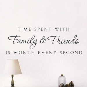 Time Spent With Family & Friends Vinyl Decal-Farmhouse Décor-Family Quotes-Living Room Wall Decor- Picture Collage Wall- DIY- Sign Making