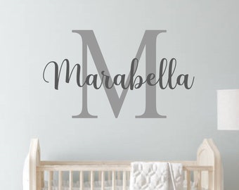 Personalized Vinyl Wall Decal-Family Name and Date Decal- Farmhouse Décor- Family Monogram Decal-Living Room Wall Decal- Business Name