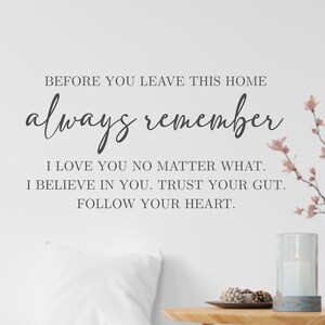 Always Remember- Vinyl Wall Decal- Home Décor- Entryway-Farmhouse Décor- Wall Décor- Sign Making DIY-Bedroom Decor