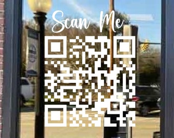 QR Code Custom- Vinyl Decal- Social Media- Store Hours- Business Logo- Window Decal- Small Business- Facebook- TikTok- Instagram- Twitter