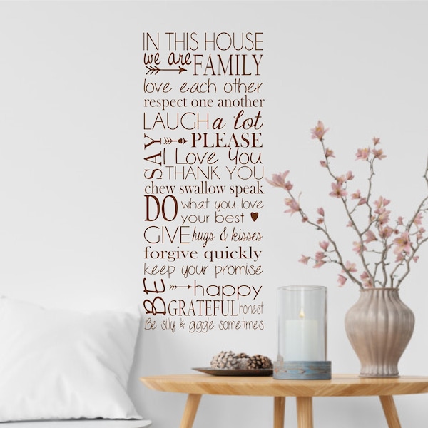 Family Quote Wall Decor Minimal Print Typography Poster Etsy Canada