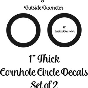 Cornhole Circle Scoring Vinyl Decals- Wedding Cornhole- Anniversary- Birthday-Personalized Cornhole- Custom Cornhole Decals-Vinyl Decals