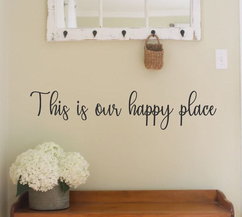 This is Our Happy Placevinyl Wall Decal Farmhouse Bedroom Etsy