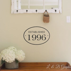Established -Vinyl Wall Decal-Kitchen Decor- Entryway Decor- Home Decor- Family Wall Decor- Wall Decor