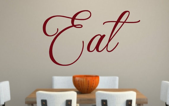 eat-kitchen vinyl wall decal eat vinyl wall decal kitchen | etsy