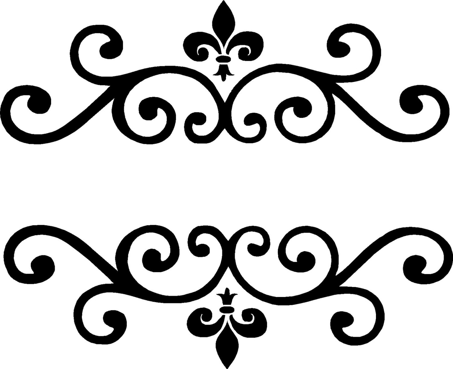 Vinyl Wall Decal Accent Scrolls 1 Vinyl Wall Decal Art Etsy