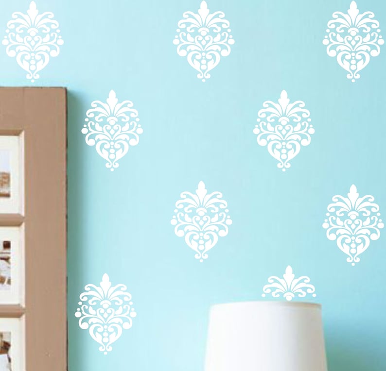 Damask Flourish Pack Vinyl Wall Decal Graphics Art Etsy