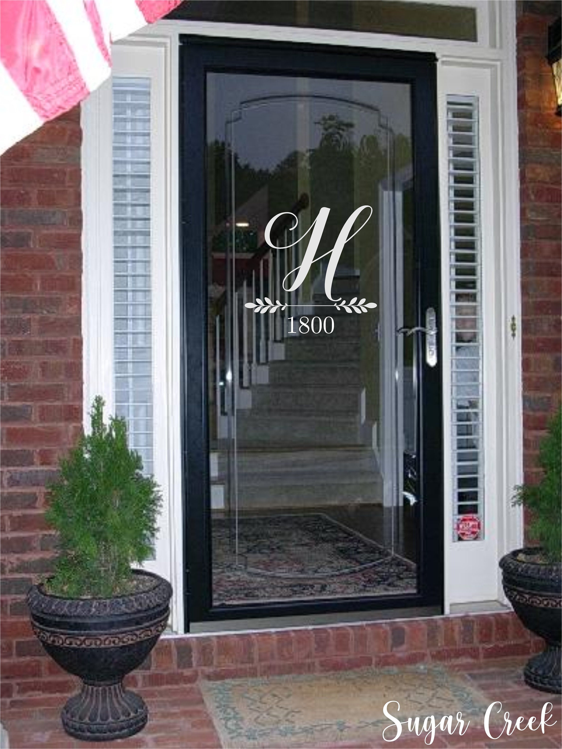 Door Decal 4 personalized Storm Door Etsy