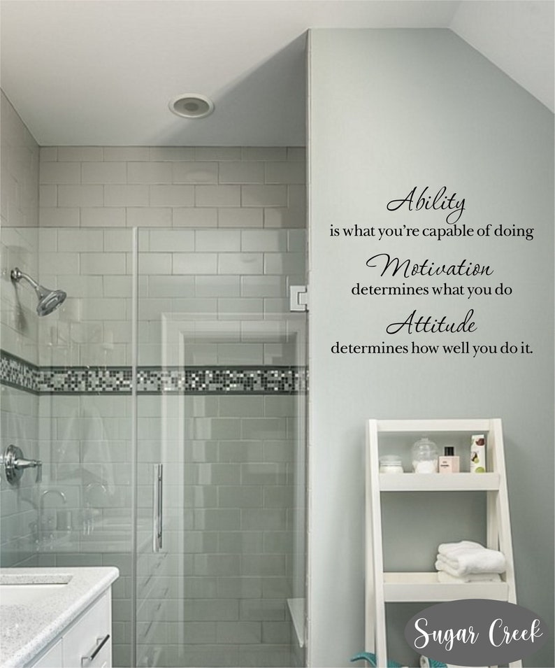 Ability Motivation Attitude Vinyl Wall Decal- Inspirational Verse ...
