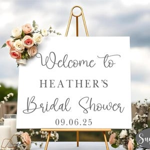 Bridal Shower Welcome Decal- Arched Sign Vinyl Decal-Personalized Bridal Shower Entrance-DIY- Sign Making- Bridal Shower Sign- Custom Name