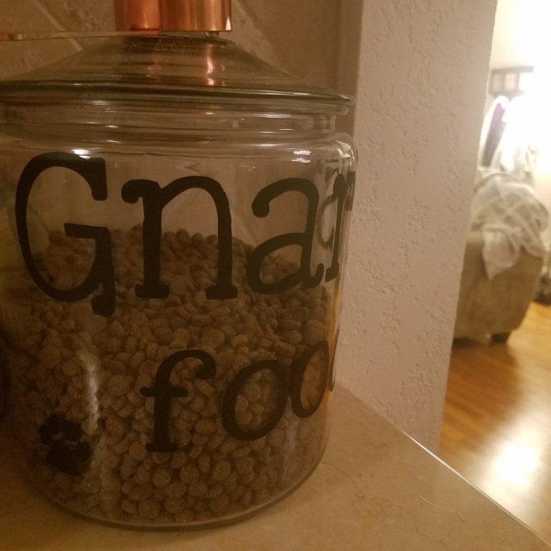 Personalized Dog Food Vinyl Decal Storage Container Etsy