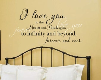 I love you to the moon and back Vinyl Wall Decal