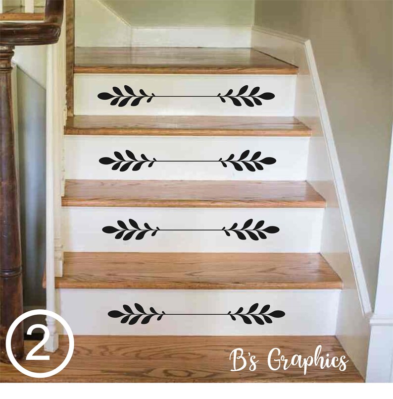Stair Riser Decal Vinyl Decals Staircase Décordecorative Etsy