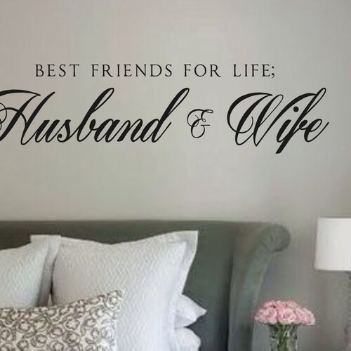 Best Friends for Life Husband and Wife Vinyl Wall Decal Etsy