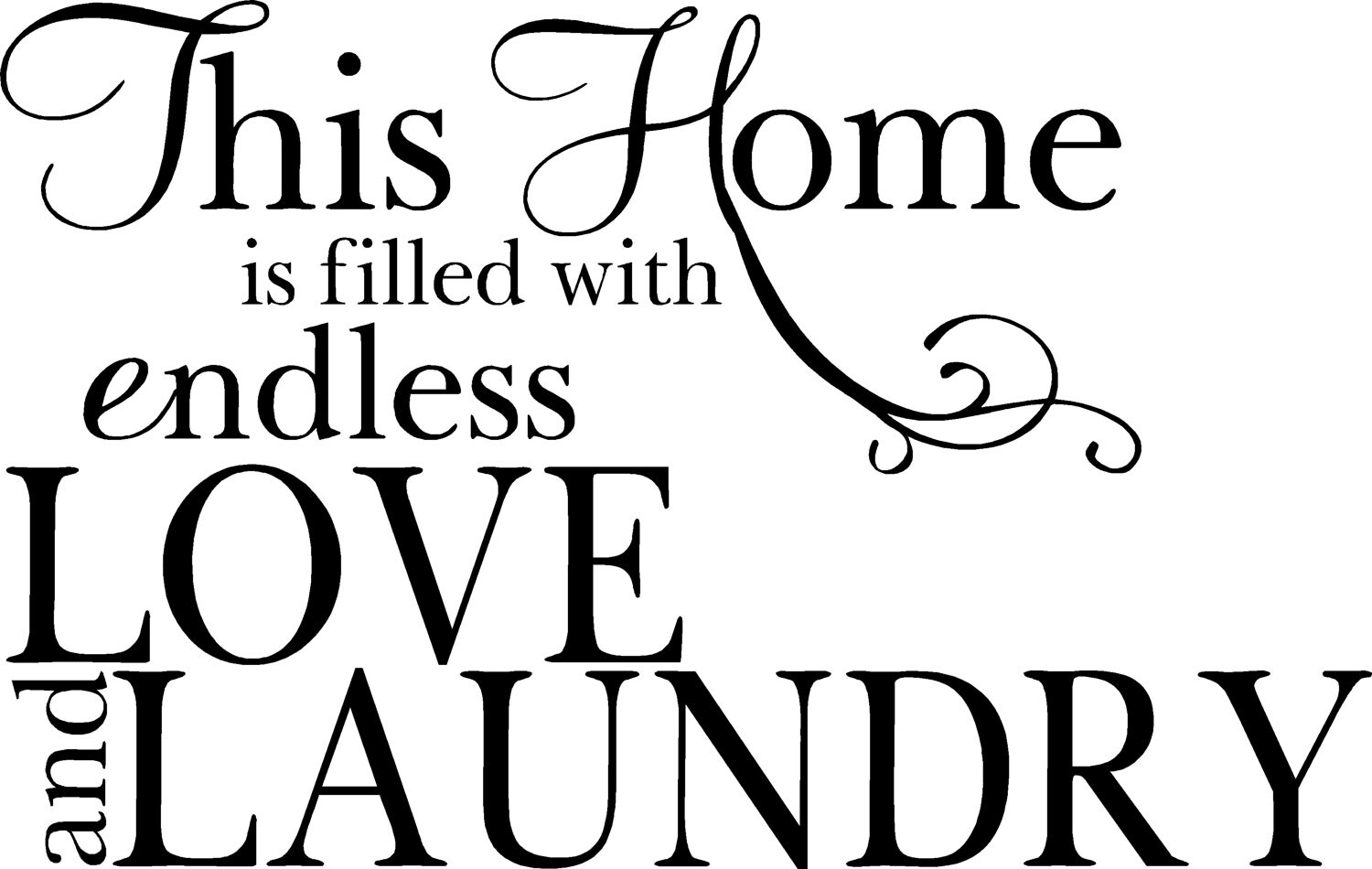 Love and Laundry Vinyl Wall Decal Quote Home Lettering | Etsy