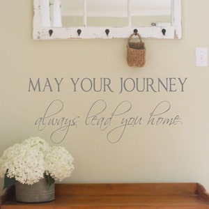 Family Wall Decal- May your journey always lead you home- Vinyl Wall Decal Personalized Wall Quotes-