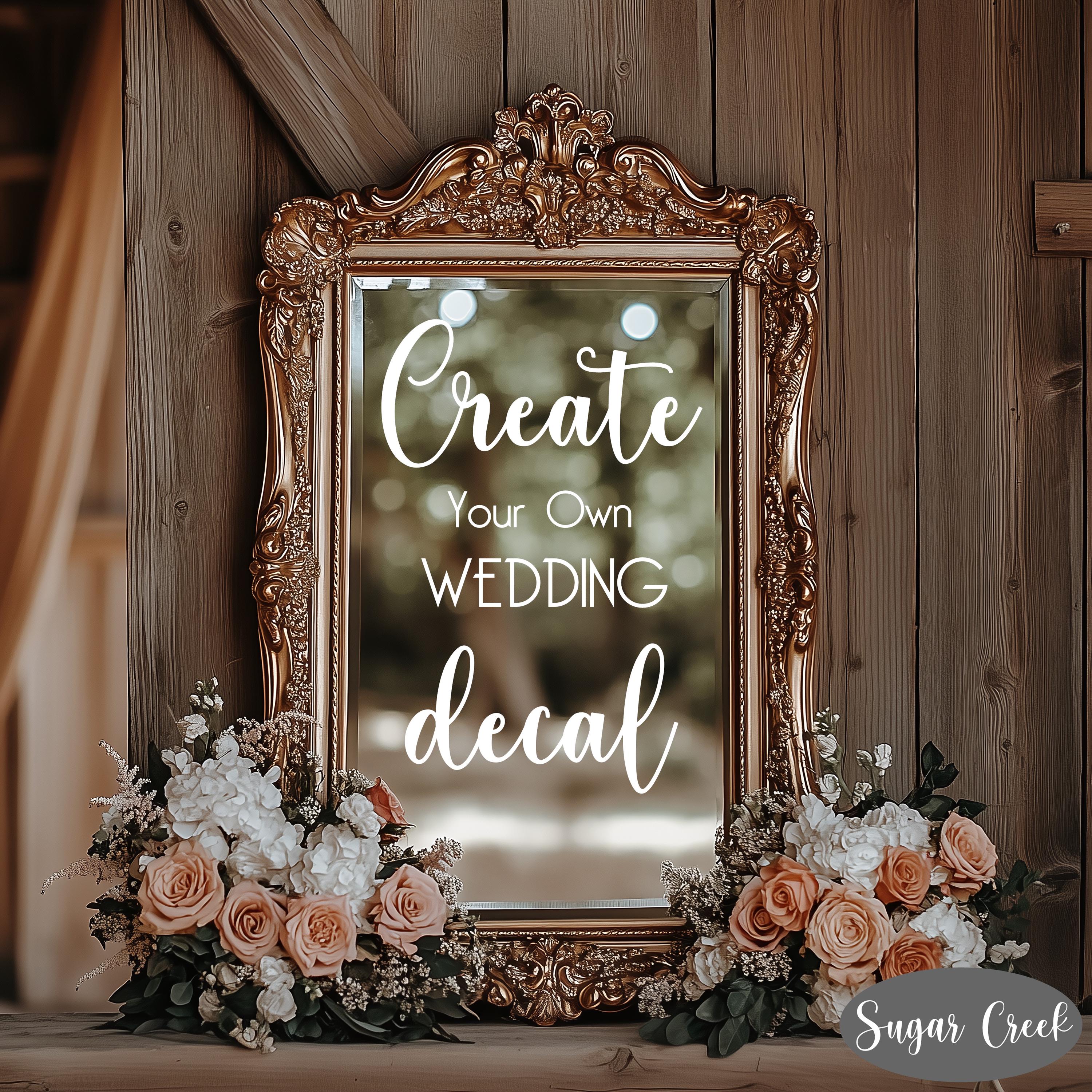 Custom Wedding Vinyl Decal-wedding Sign-personalized Wedding Decor ...