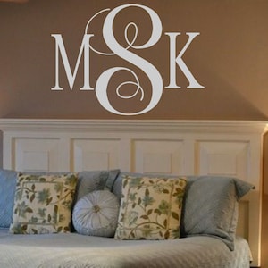 Personalized Monogram Initials Vinyl Wall Decal Lettering Decor Words for your wall  Quotes for the wall