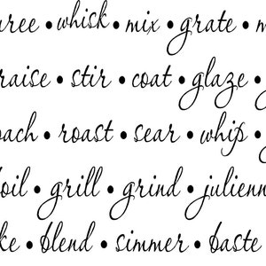 Kitchen Border Cooking Quote Vinyl Wall Decor Lettering Decal
