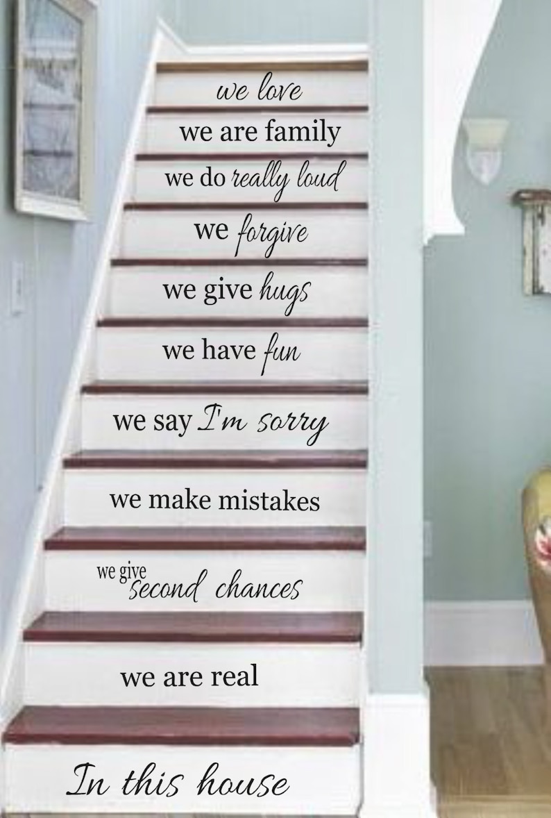 Family Vinyl Wall Decal in This House Vinyl Wall Decal Etsy Canada