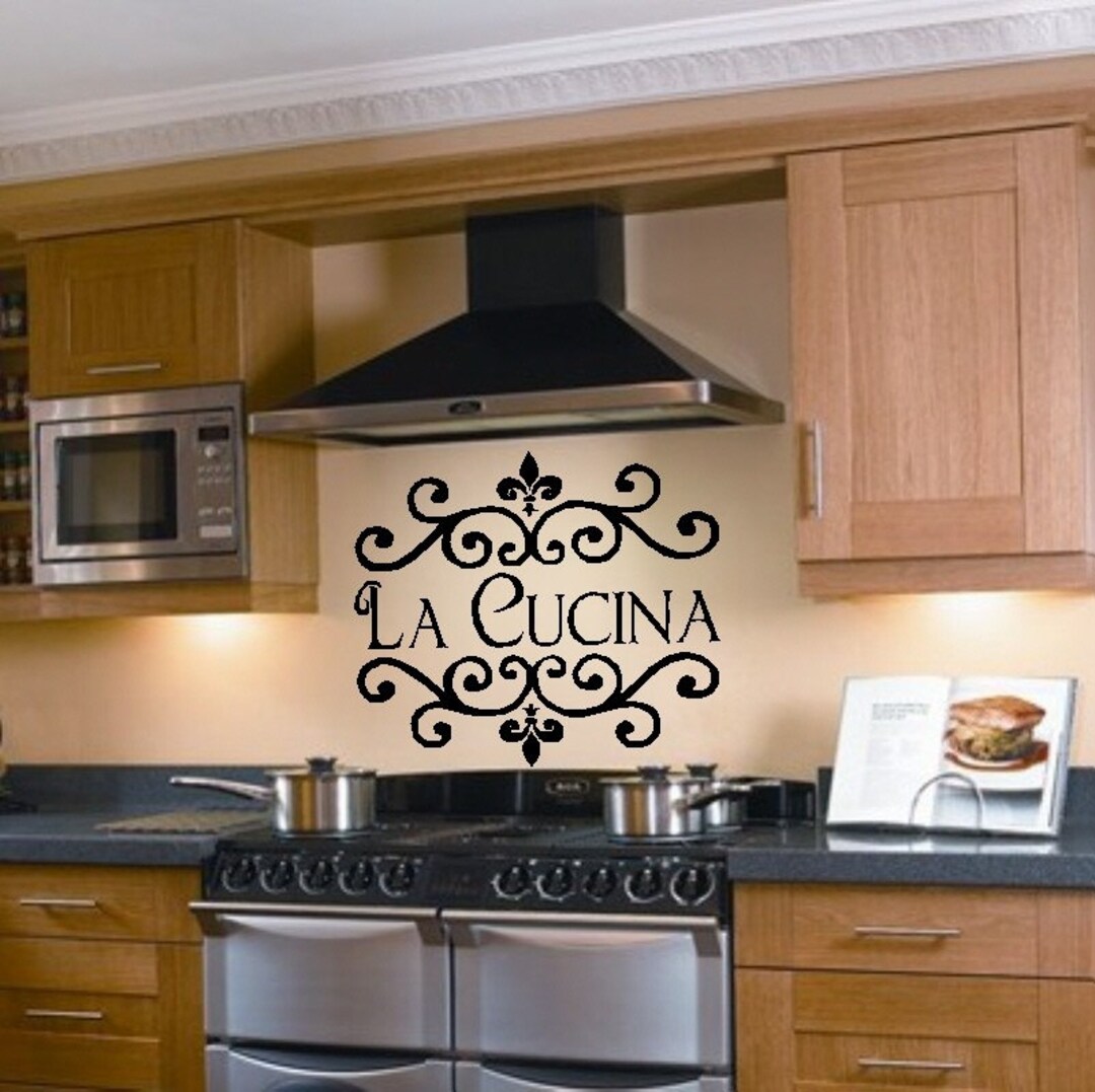 La Cucina Kitchen Vinyl Wall Decal Italian Decoration Kitchen Decor - Etsy