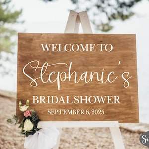 Bridal Shower Welcome Decal- Arched Sign Vinyl Decal-Personalized Bridal Shower Entrance-DIY- Sign Making- Bridal Shower Sign- Custom Name