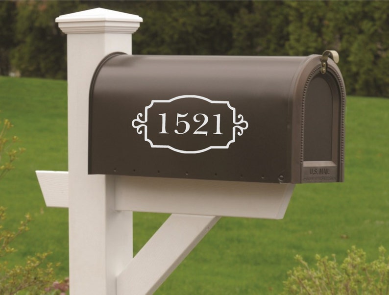 Mailbox Numbers-Vinyl Decal Set of TWO-Vinyl Numbers-Curb Appeal image 1