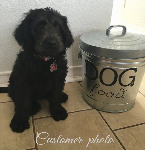 Vinyl Decal Dog Food Or Cat Storage Container Decor Personalized Not Included