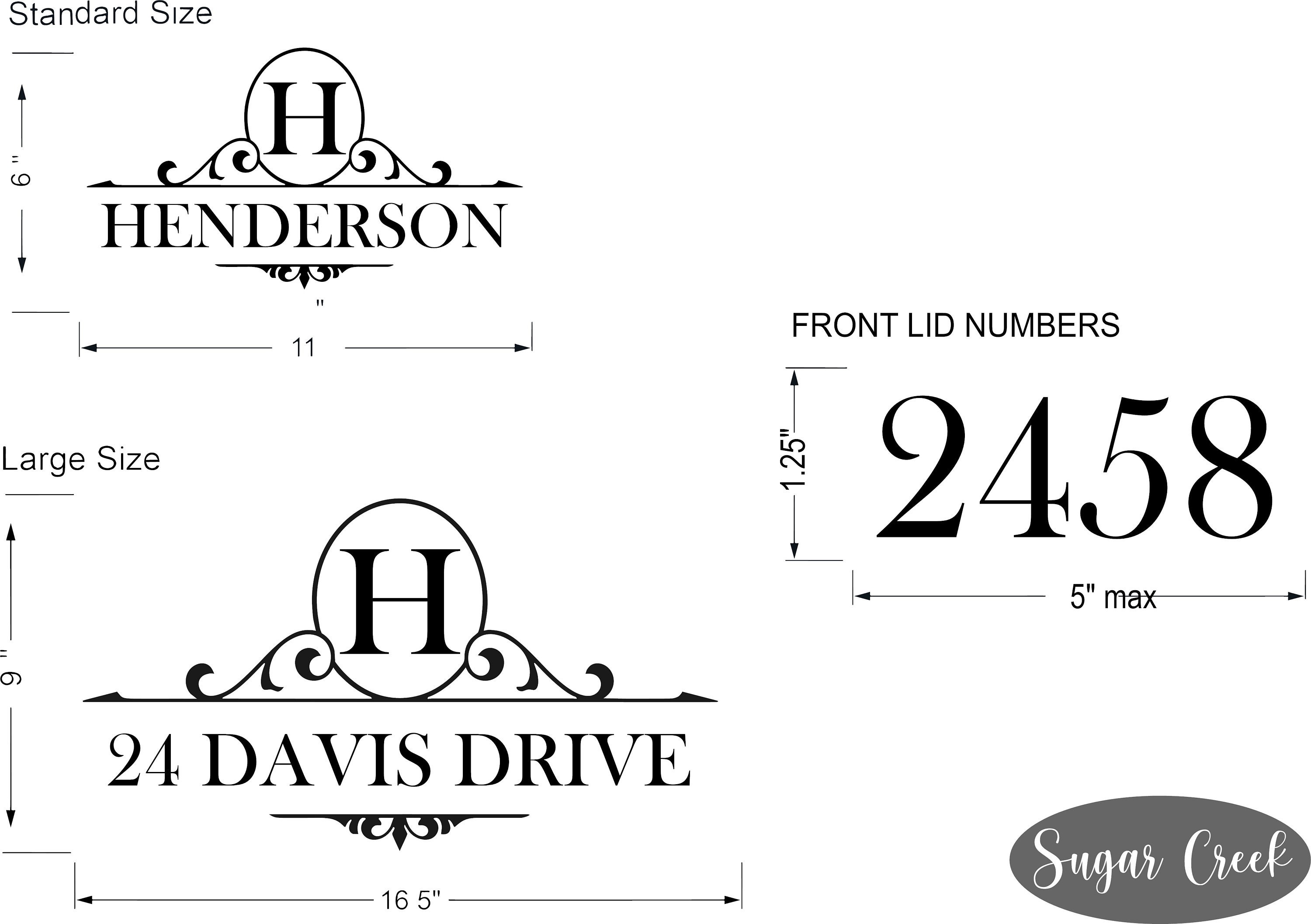 Mailbox Vinyl Decal-custom Name or Address #3-set of Two-vinyl ...
