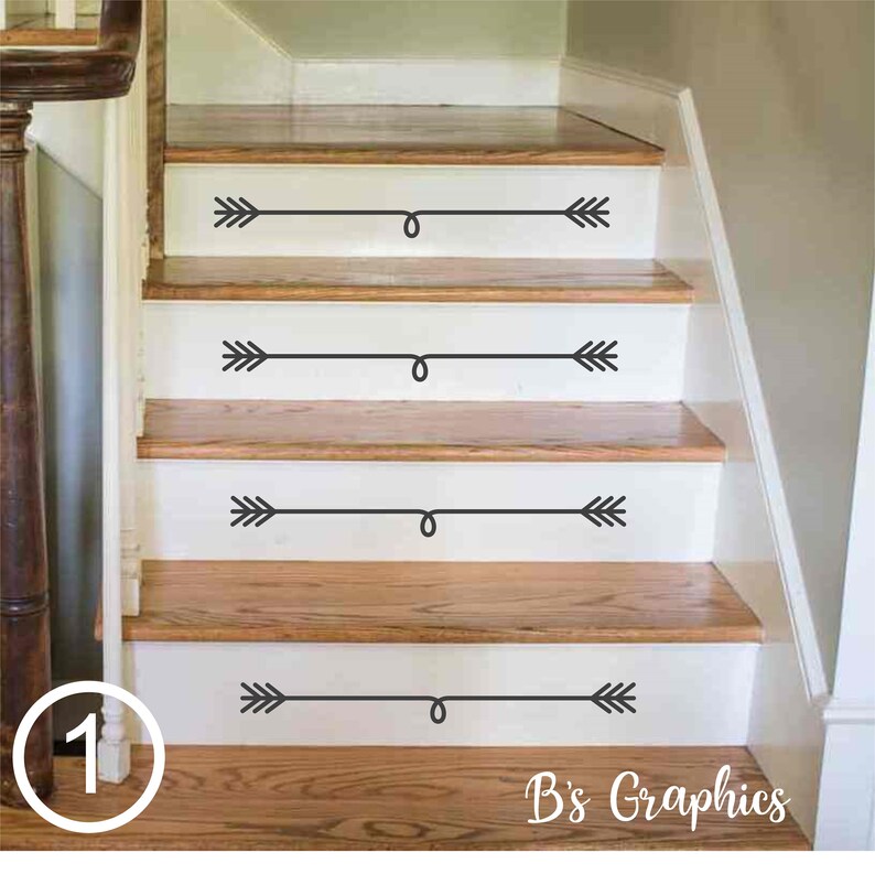 Stair Riser Decal Vinyl Decals Staircase Décordecorative Etsy