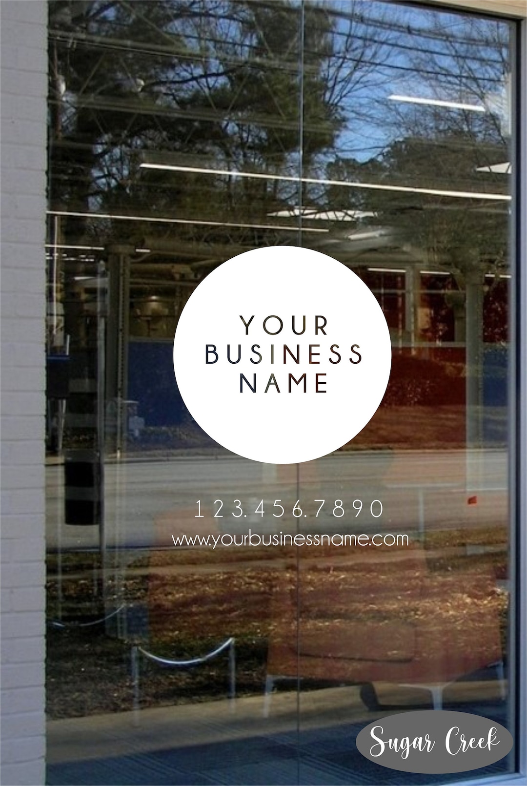Business Window Decal Customizable 6 your Company Name Business Hours