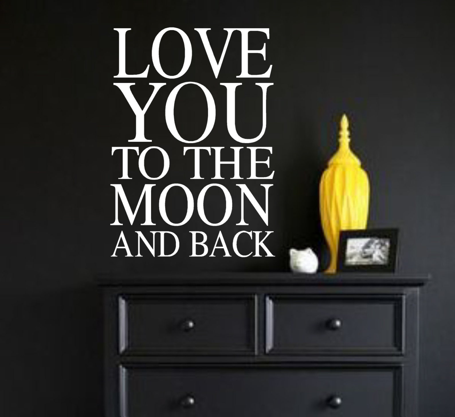 Love You to the Moon and Back Vinyl Wall Decal Wall Quotes | Etsy