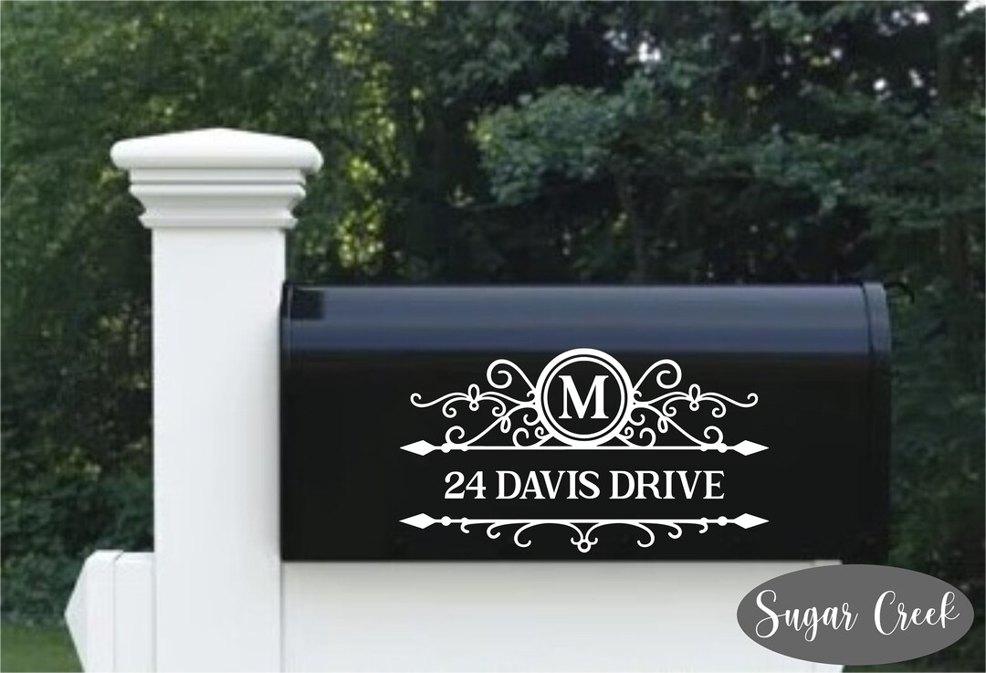Mailbox Vinyl Decal-custom Name or Address 4-set of Two-vinyl Lettering ...