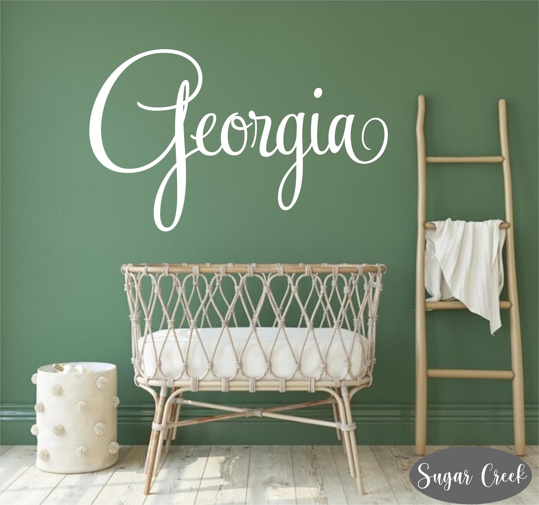 Personalized Name Wall Decal-custom Wall Decal Sticker, Baby Above Crib ...