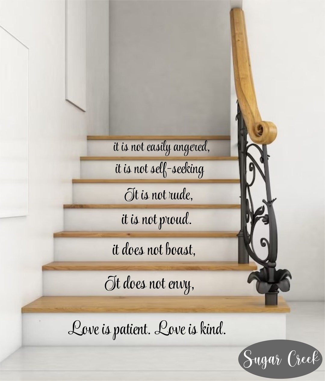 Staircase Riser Quotes Love is Patient, Love is Kind -stair Riser -vinyl Decal-lettering ...